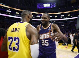 Lakers' LeBron James Congratulates Kevin Durant on Joining Top 10 All-Time Scorers