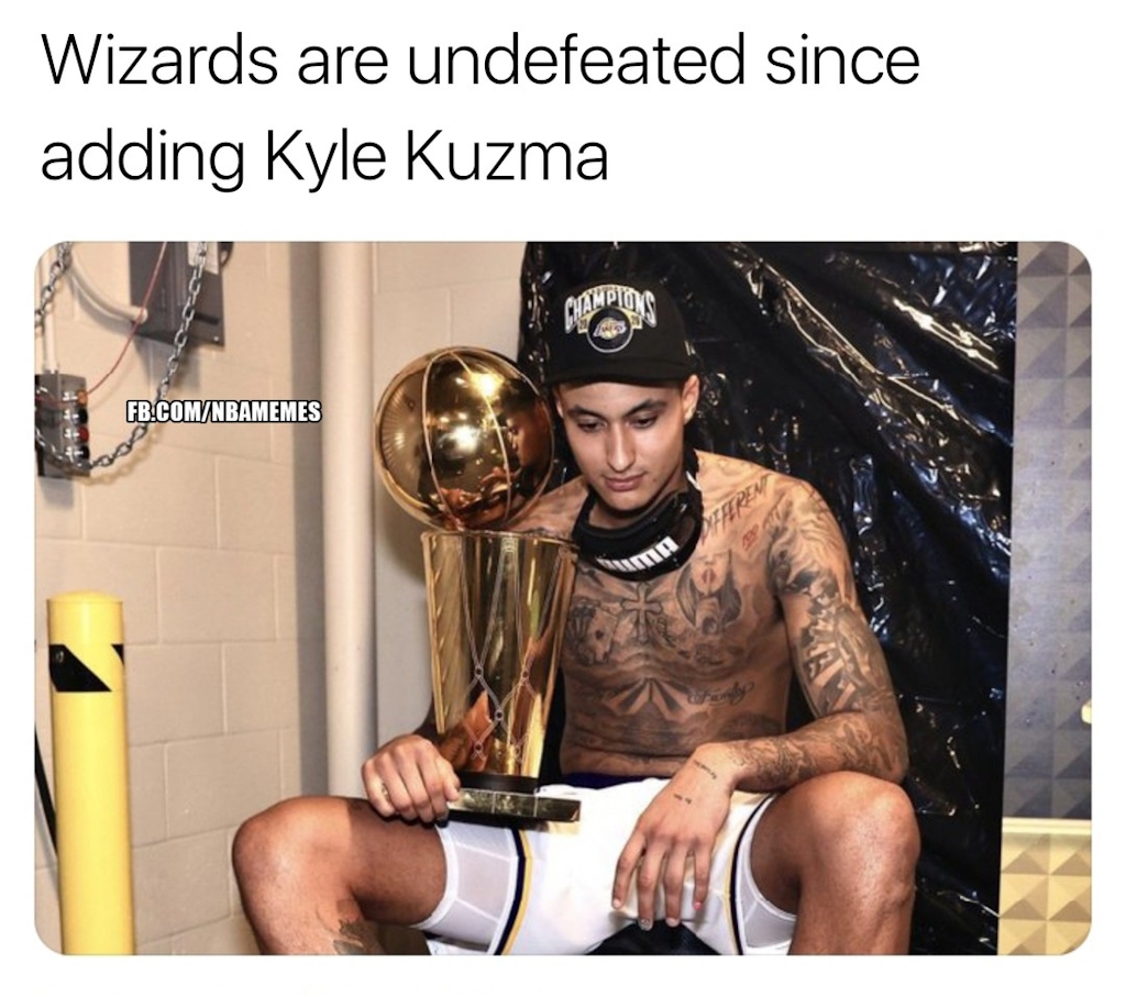 Wizards fans be like: Russ who?

#NBA #NBAMemes #Wizards #KyleKuzma