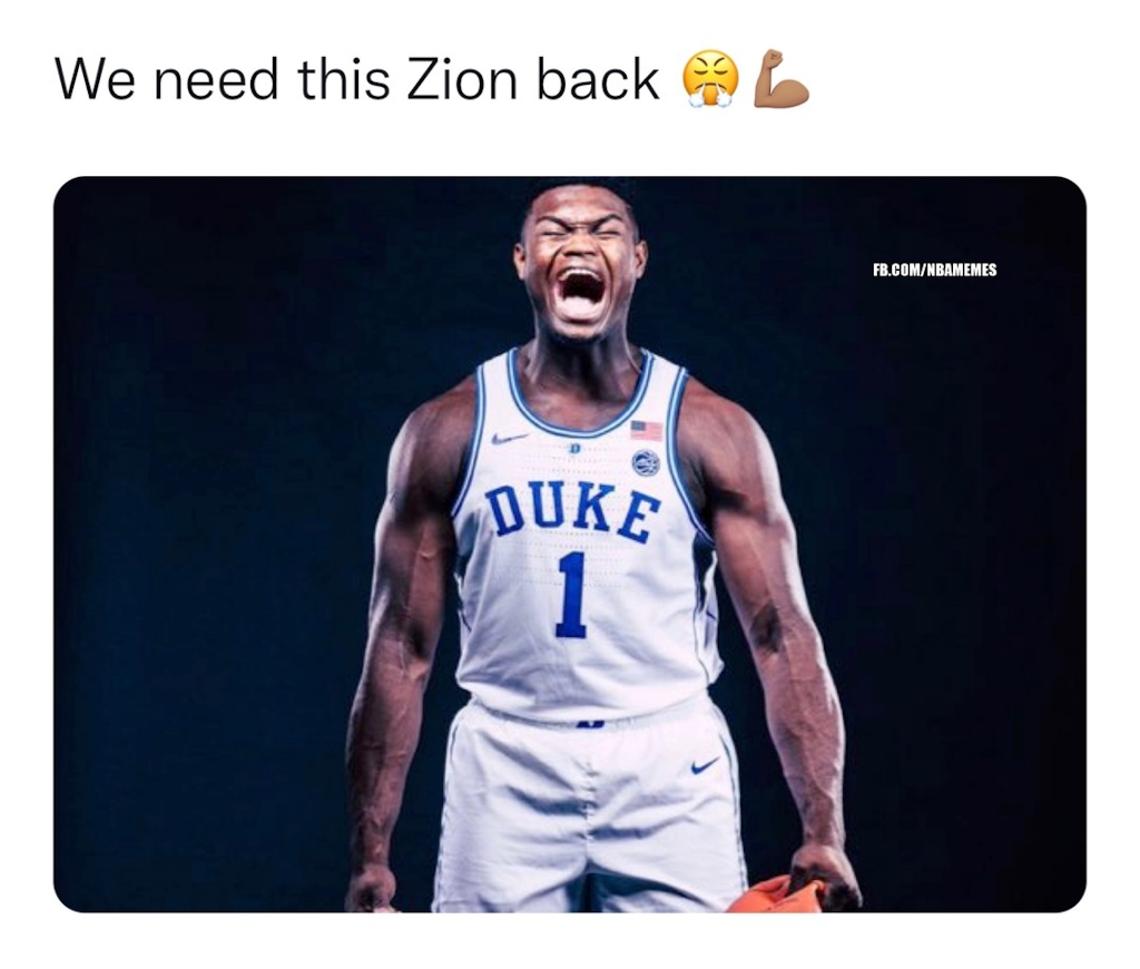 Zion was a freak of nature.

#NBA #NBAMemes #ZionWilliamson #Pelicans #PelicansNation