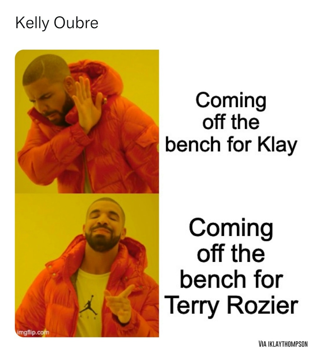 Just Kelly Oubre Jr. things 🤣

#NBA #NBAMemes #KellyOubreJr #Hornets #Warriors