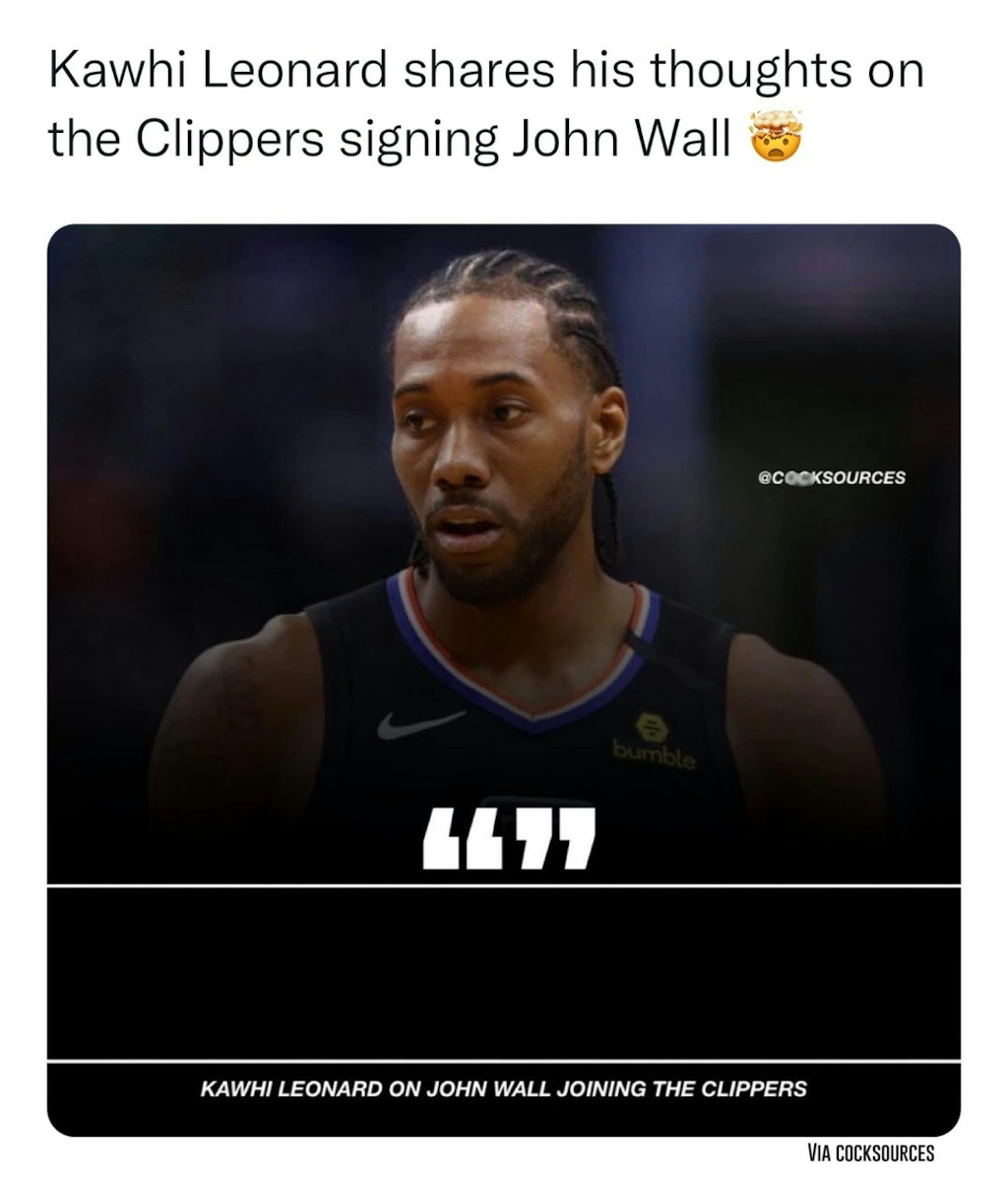 Now this is controversial 😳😂 

#kawhileonard #clippers #johnwall