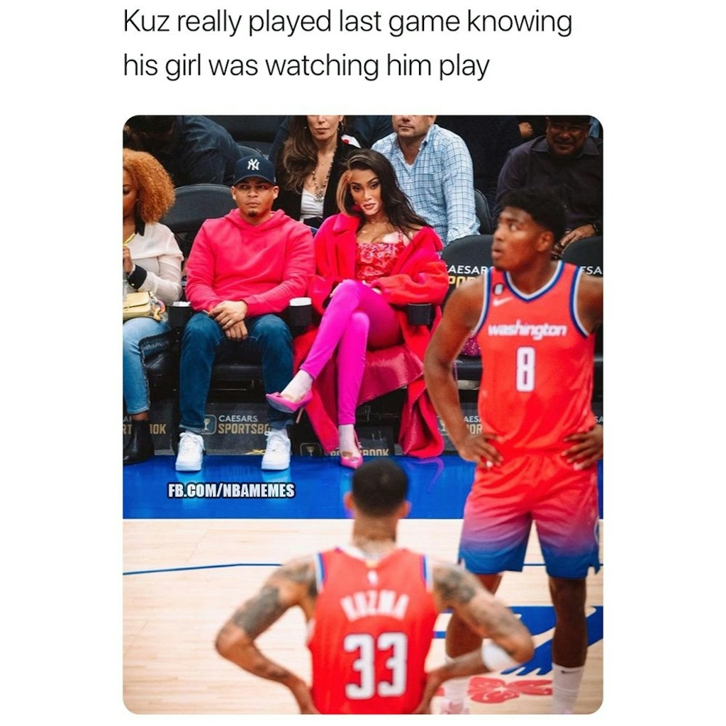 No wonder he had 36 points 😂

#Kuzma #KyleKuzma #Wizards #nbamemes