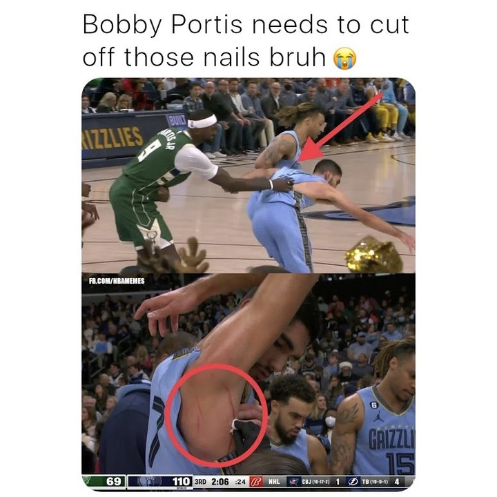 They're claws at this point 💀

#BobbyPortis #Portis #Bucks #nbamemes