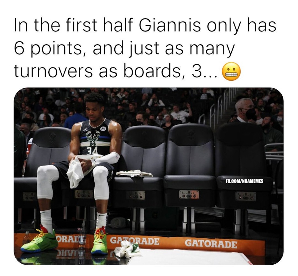 Not a good first half for Giannis...

#Giannis #Bucks #MilwaukeeBucks #NBA