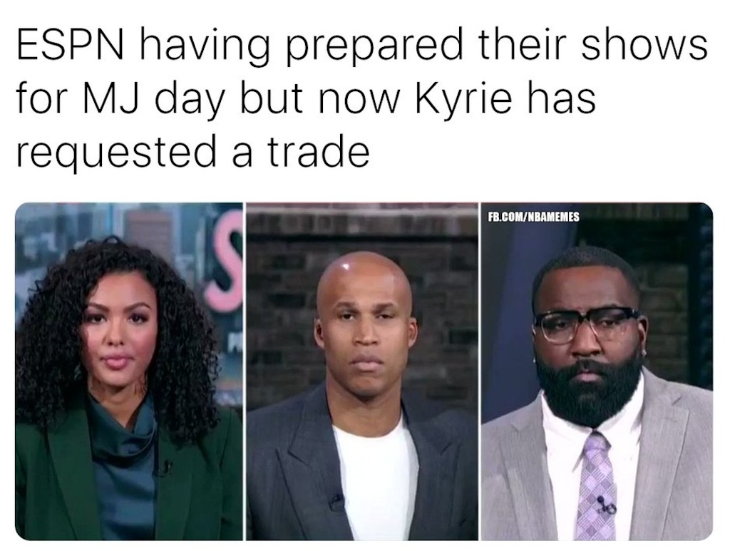ESPN really tried with the 2/3/23 😭

#MichaelJordan #MJ #KyrieIrving #Kyrie #ESPN