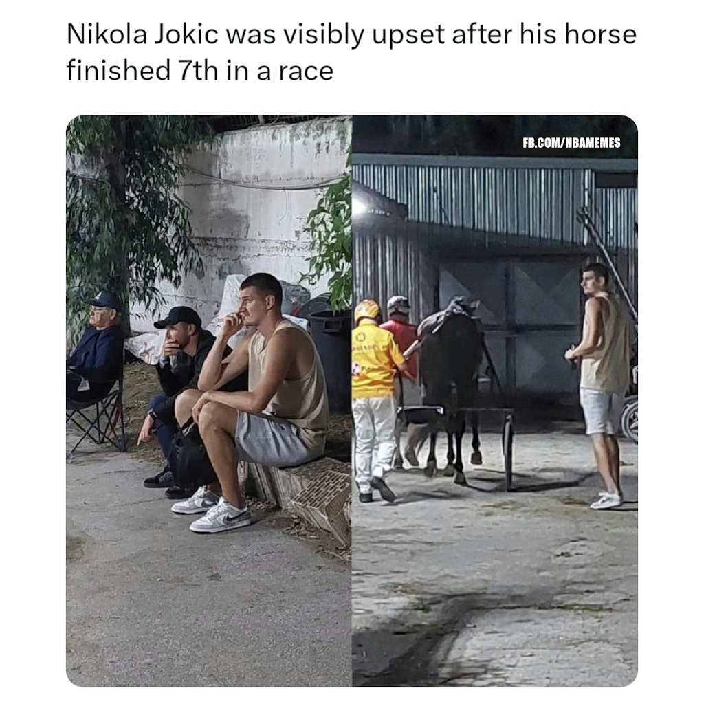 No one can come between Jokic and his horses 😭

#Jokic #NikolaJokic #Nuggets #NBA