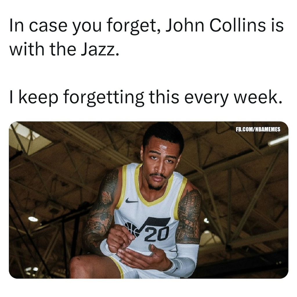 How much of an impact can John Collins make? 

#JohnCollins #UtahJazz #Jazz #NBA #nbamemes