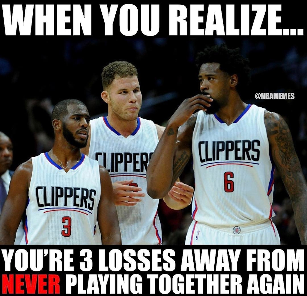 Jazz 1 - Clippers 0
...
#jazz #clippers #la #utah #laclippers #chris #paul #blake #griffin #dj #jordan #realize #nba #meme #memes #funny #basketball #nbamemes
