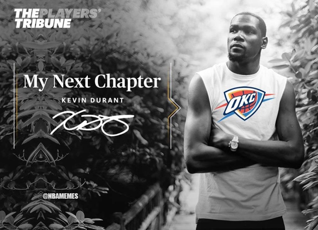 Kevin Durant's newest chapter: I'm going back. #ThunderNation