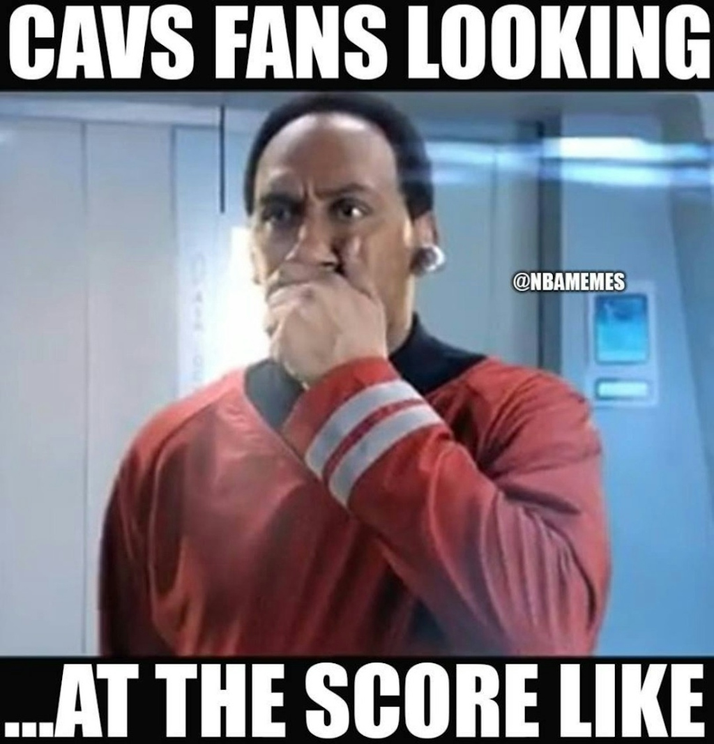 #cavsnation looking at the score against the #Timberwolves.