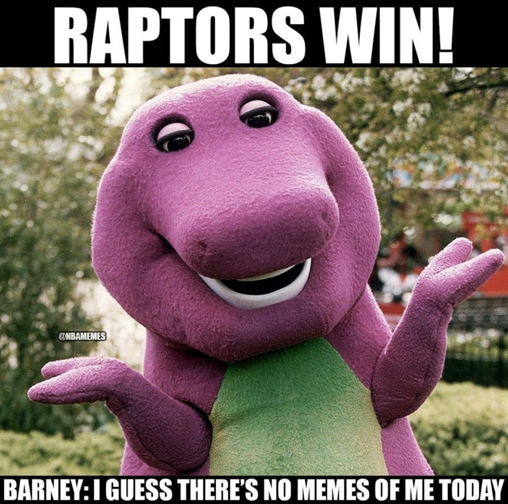 Barney be like... #RaptorsNation