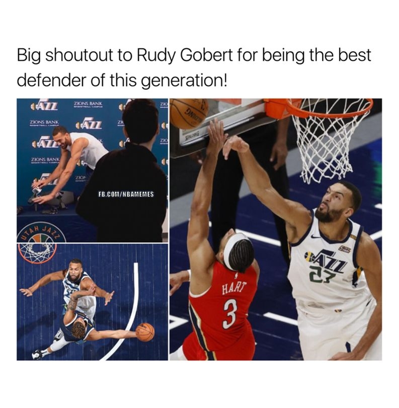 He's had the league on lockdown for years #rudygobert #nbamemes