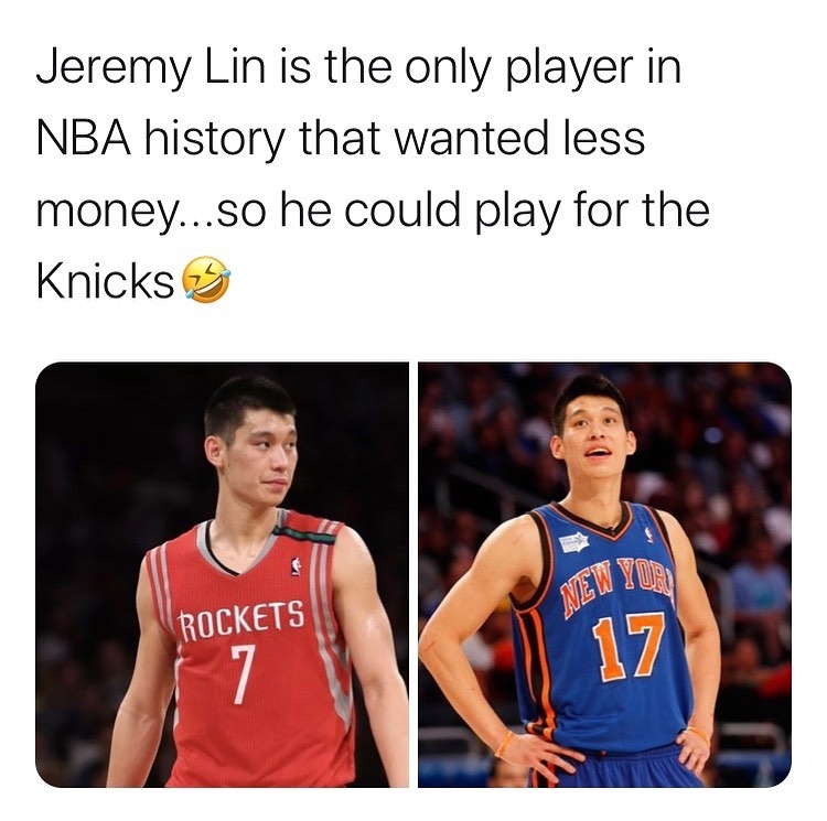 Jeremy Lin's bizarre story of leaving the Knicks for Rockets: story in link in bio.
-
Follow @nbamemes_official !
-
#nba #basketball #jeremylin #knicks #rockets