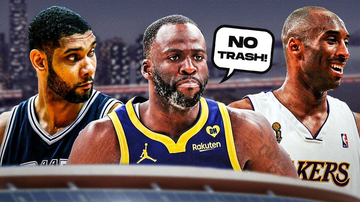 Draymond Green saying "No trash!" to Kobe Bryant, Tim Duncan