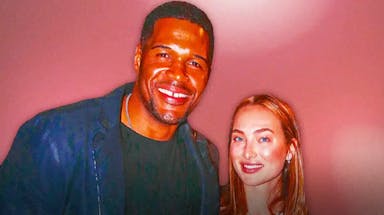 Michael Strahan with Kayla Quick.