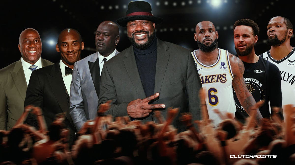 Shaq, Michael Jordan, LeBron James, Kobe Bryant, Magic Johnson, Steph Curry, Kevin Durant
