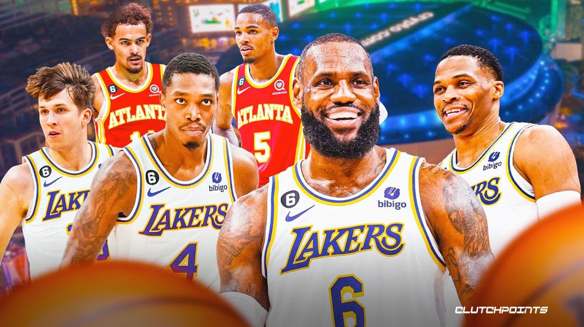 lakers hawks trae young dejounte murray lebron james russell westbrook lonnie walker austin reaves