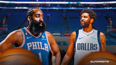 Kyrie Irving, James Harden Sixers 76ers Mavs Nets