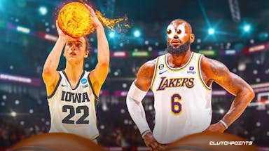 LeBron James, Caitlin Clark, Los Angeles Lakers, Iowa Basketball