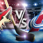 NHL ODDS, coyotes avalance prediction