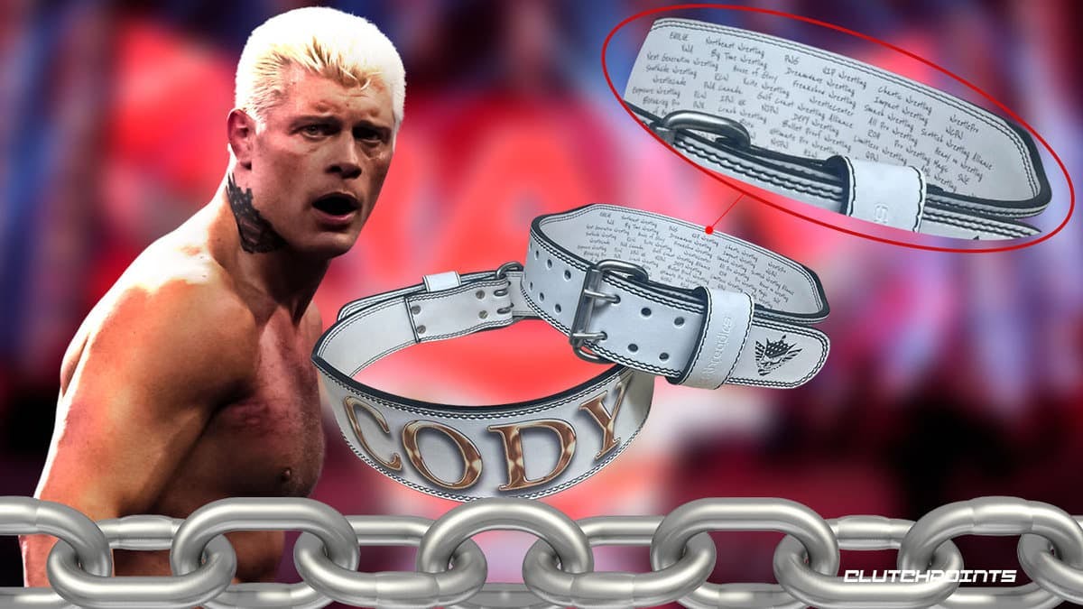 Cody Rhodes' Weight Belt WrestleMania 39 inscription