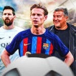 Barcelona, ​​​​Frenkie de Jong, Lionel Messi, Joan Laporta