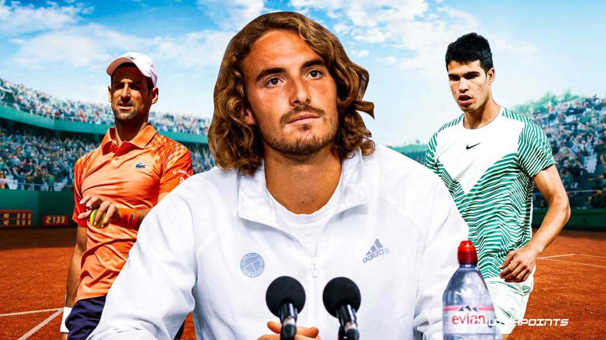 Novak Djokovic, Carlos Alcaraz, Stefanos Tsitsipas