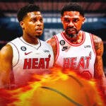 Udonis Haslem and Kyle Lowry, Miami Heat