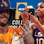 Angel Reese, Dylan Crews, LSU baseball, College World Series