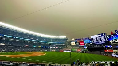 New York Yankees, Yankees Stadium, Yankees Stadium Smoke, Canada wildfire