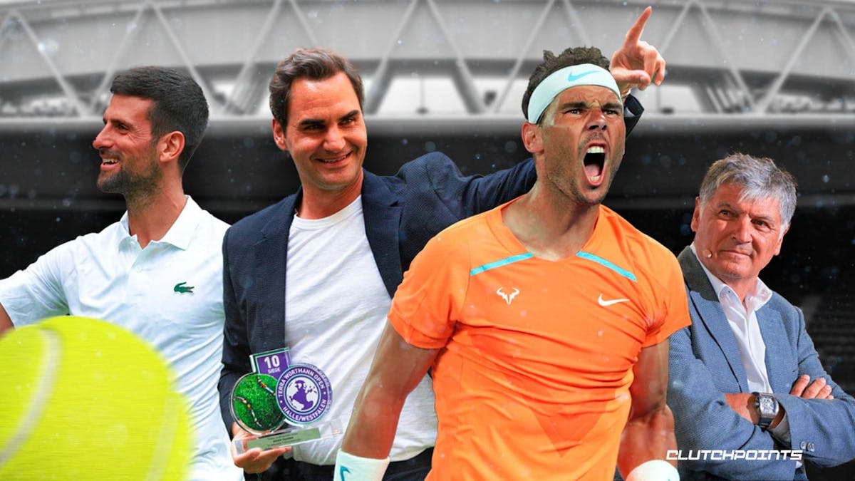 Rafael Nadal, Novak Djokovic, Roger Federer, Toni Nadal