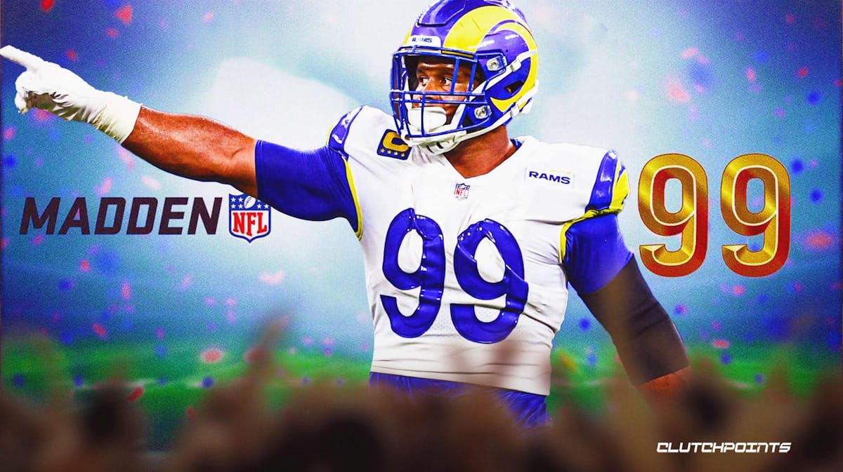 L.A. Rams Legend Aaron Donald Makes History & Joins Madden 99 Club For 7th Time - Aaron Donald, Los Angeles Rams, Madden 99 Club, Madden NFL, EA, EA Sports, Justin Jefferson, Madden Rating Reveal, Get Up, SportsCenter, ESPN,