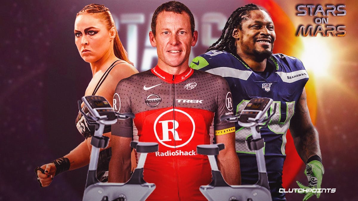 Ronda Rousey, Lance Armstrong, Marshawn Lynch, exercise bike, Stars on Mars