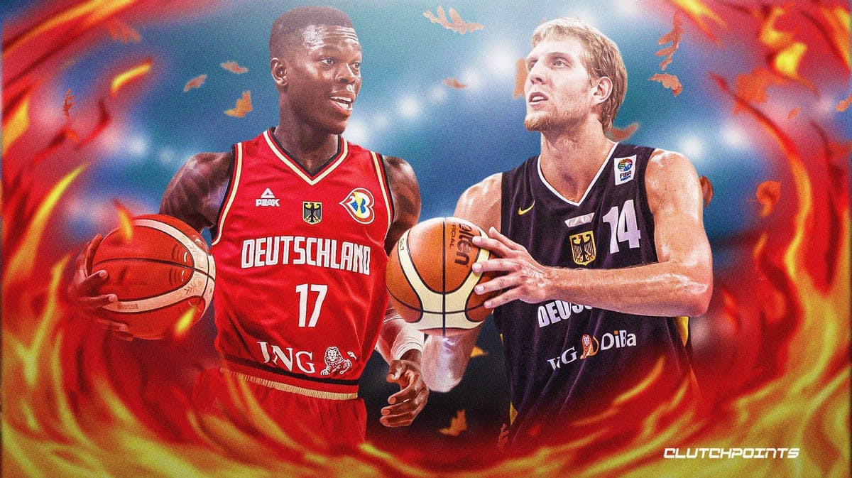 Dennis Schroder Dirk Nowitzki Germany FIBA World Cup