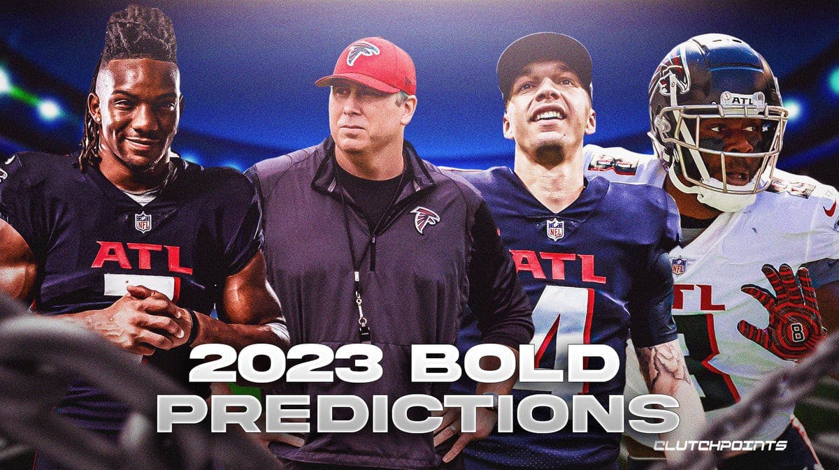 Falcons, Falcons bold predictions. Falcons 2023 roster, Bijan Robinson, Desmond Ridder