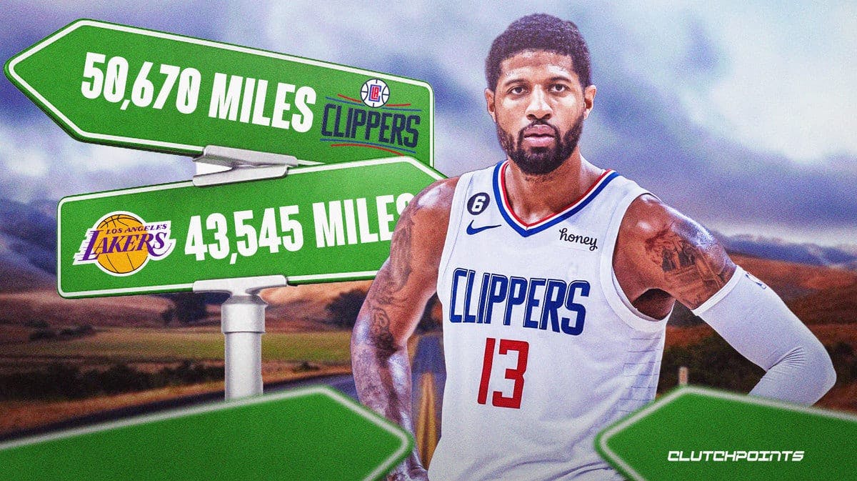 Los Angeles Clippers Paul George NBA schedule travel miles