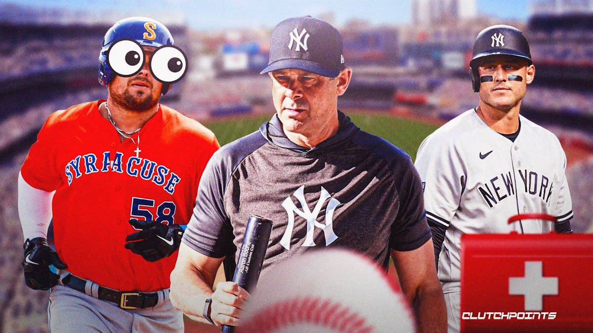 Aaron Boone, Luke Voit, Anthony Rizzo, Yankees