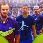 Daniil Medvedev, Roger Federer, Rafael Nadal