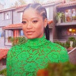 Keke Palmer in front of her home in Los Angeles.