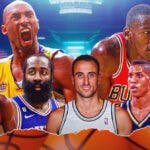 greatest shooting guards, Michael Jordan, Kobe Bryant, Dwyane Wade, James Harden, Jerry West
