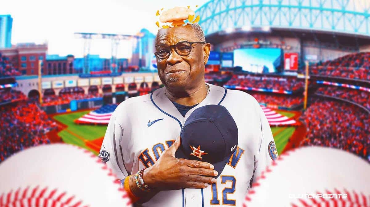Astros manager Dusty Baker with mind-blown head
