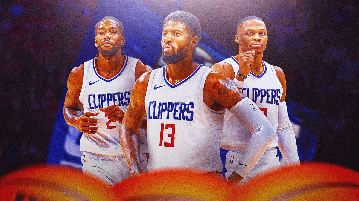 Paul George, Kawhi Leonard and Russell Westbrook all in CLippers jerseys