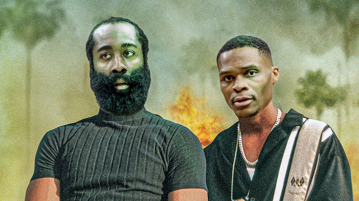 James Harden and Russell Westbrook of the Clippers