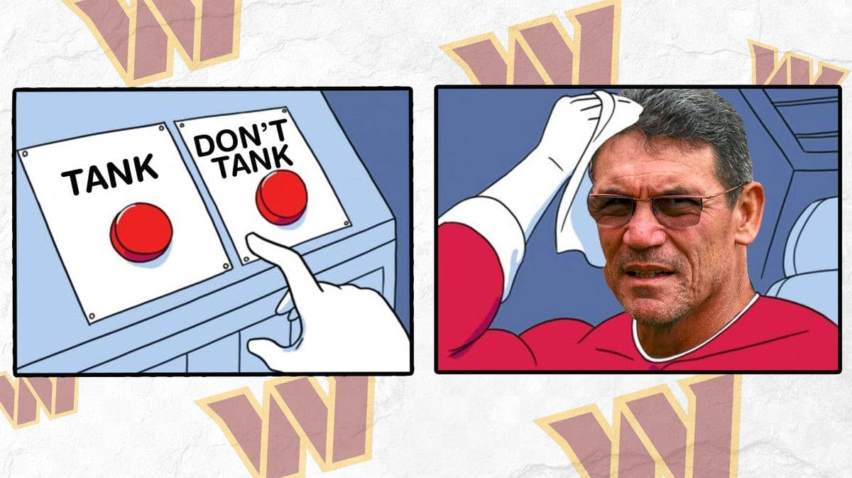 Commanders head coach Ron Rivera choosing to tank or not tank the rest of the season