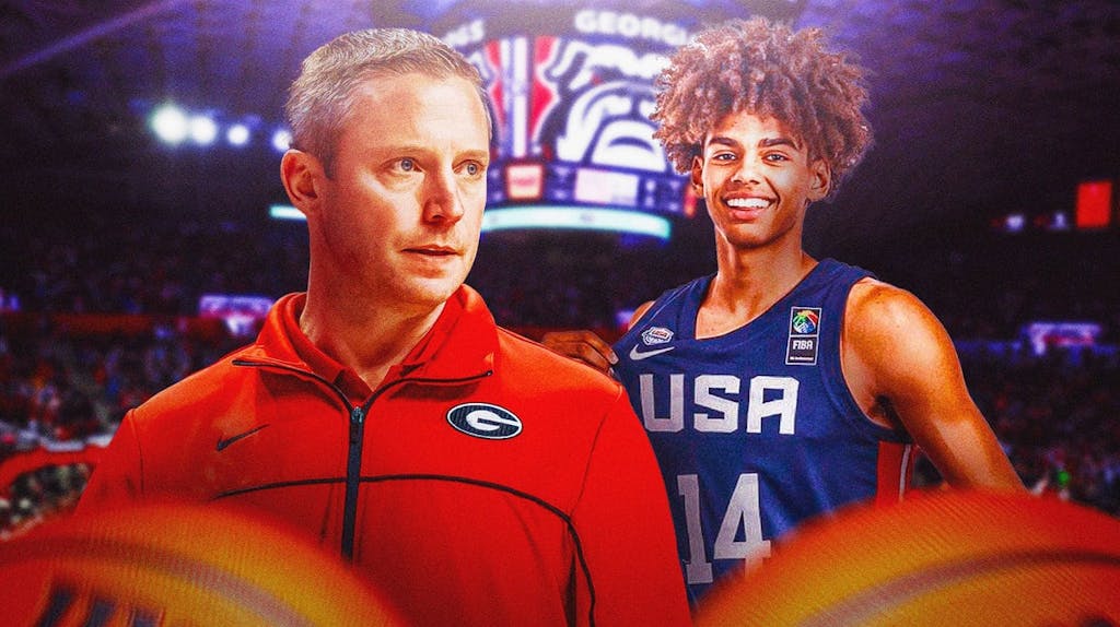 Georgia basketball HC Mike White looking at five-star commit Asa Newell.