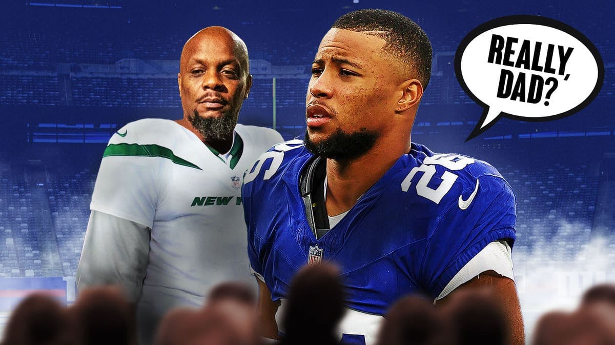 Giants RB Saquon Barkley bewildered by his dad repping the Jets