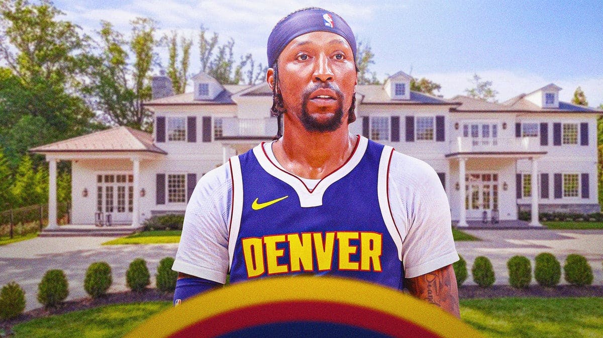 Kentavious Caldwell-Pope in front of his mansion.
