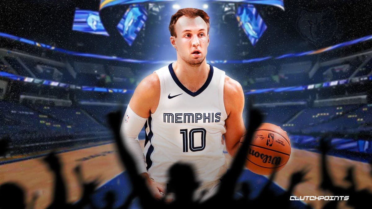 Luke Kennard with the Grizzlies arena in the background injury