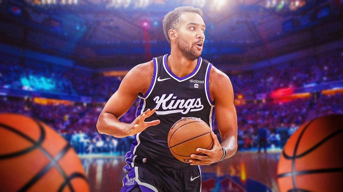 Trey Lyles with the Kings arena in the background, Trey Lyles Kings injury