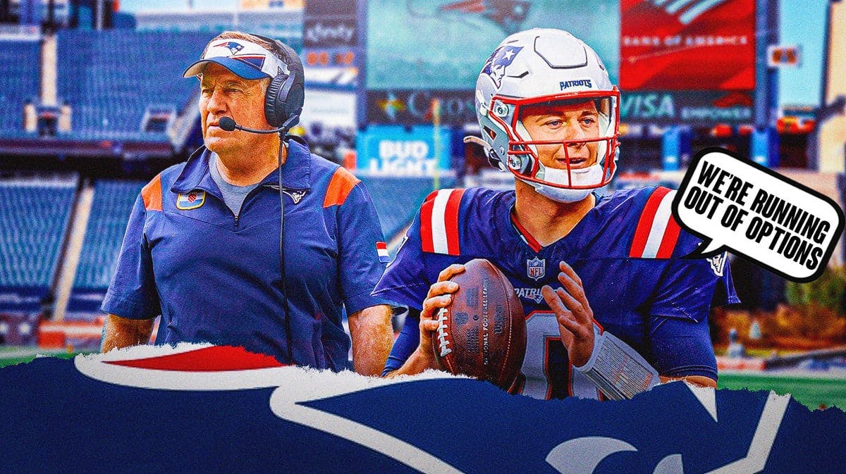 Patriots head coach Bill Belichick and quarterback Mac Jones